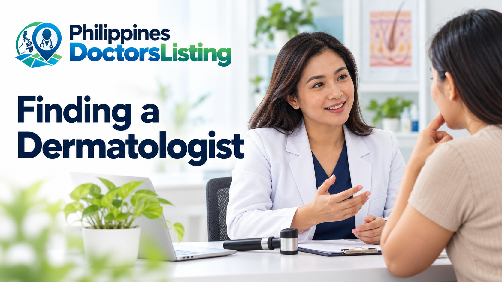PDL dermatologist guide with an illustrative consultation about skin concerns